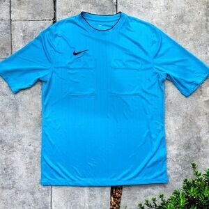 Nike Dri Fit Workout Soccer Marina Blue Athletic Shirt Men's Size Extra Large